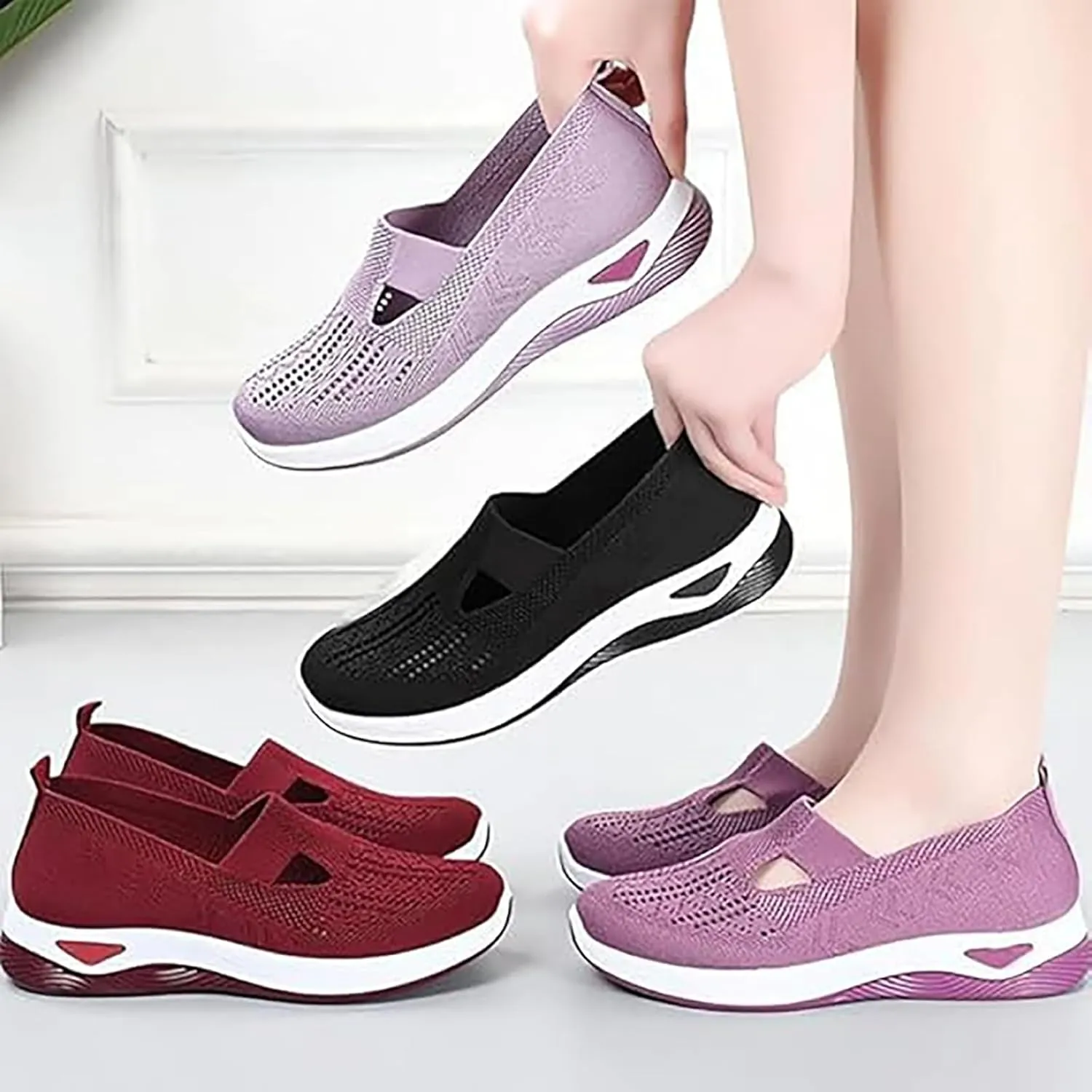 Rayootd Orthopedic Shoes for Women, Arch Support Sneakers, Breathable Walking Shoes