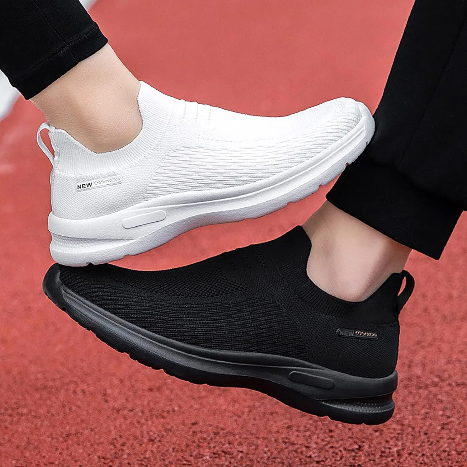 SBGMoSJ Bowling Shoes Women 8.5 Wide Black Slip On Tennis Shoes Woman Black Platform Sneakers for Women Fashion Casual Slip On Platform Sneakers for Women Women Walking Shoes Slip Ons