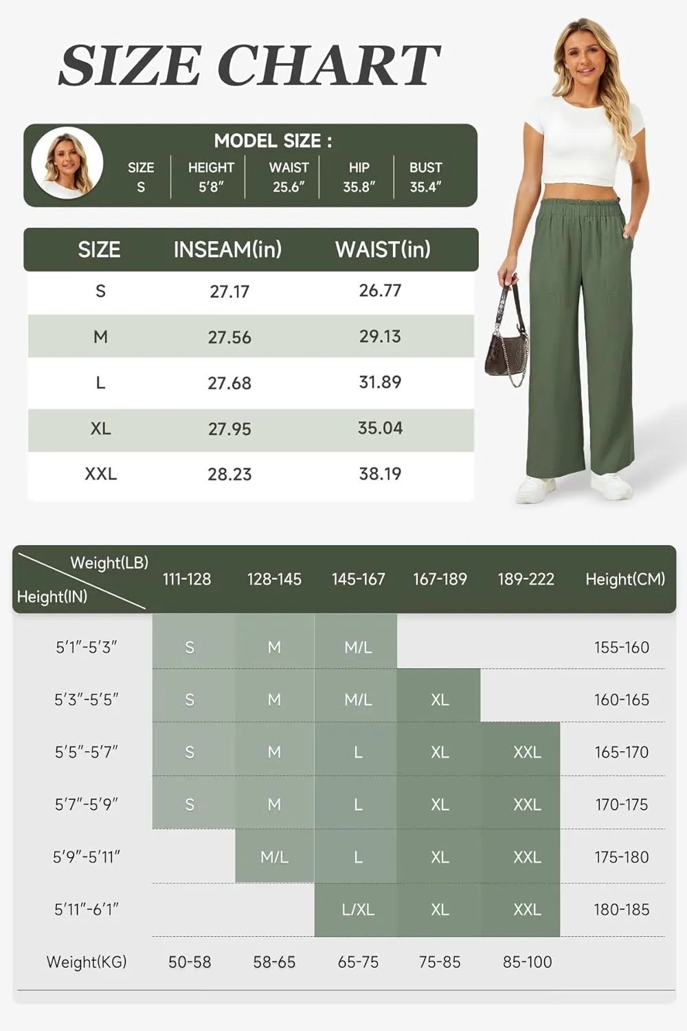SEMARO Womens Casual Linen Feel Wide Leg Pants High Waist Palazzo Flowy Trousers Beach Vacation Outfits 2025
