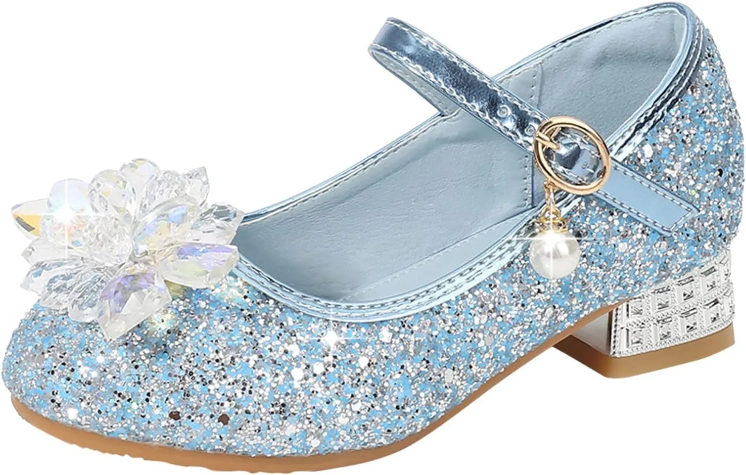 Shoes Low Heel Toddler Girls Dress Shoes Cute Bowknot Sparkle Mary Jane Flower Girls Wedding Birthday Party Prom