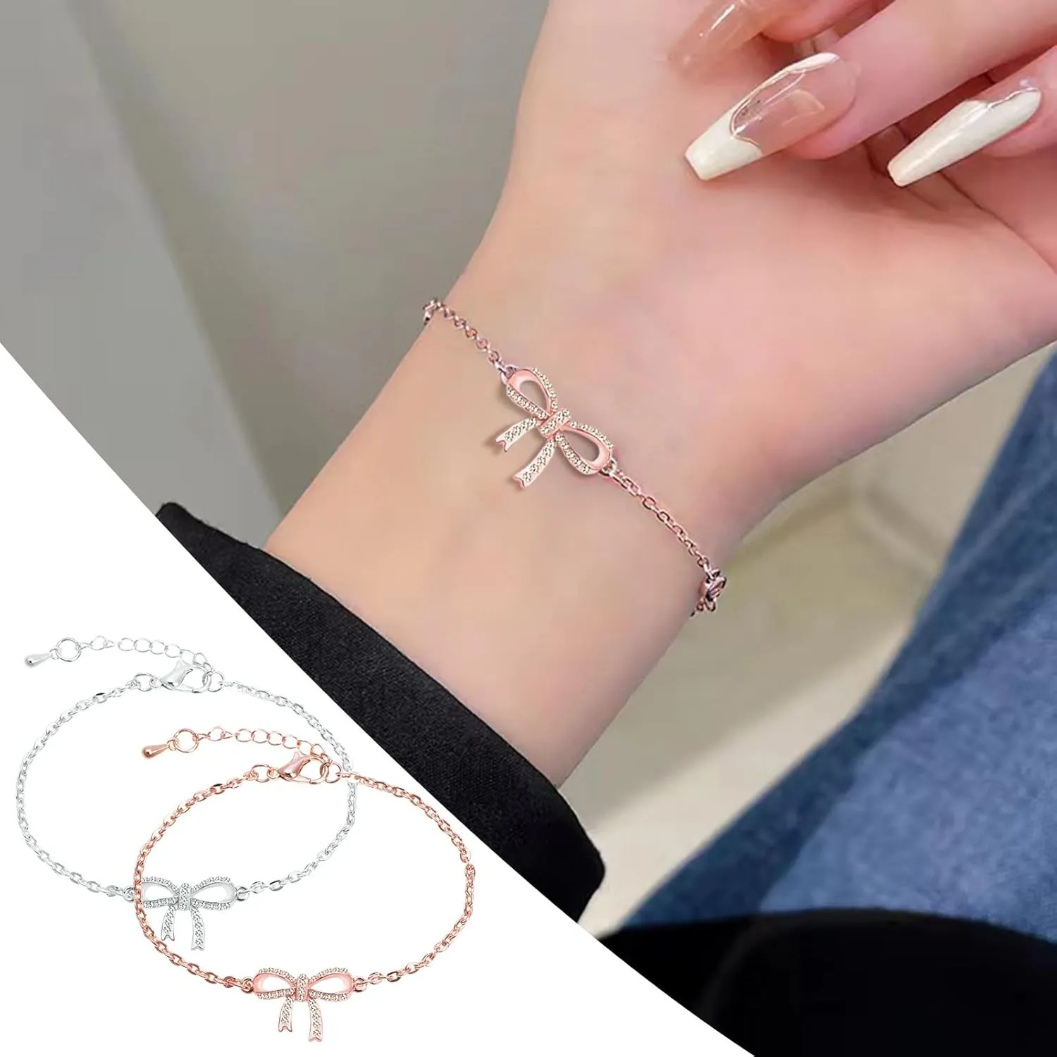 Silver Bracelet for Women Simple Adjustable Bangle Bracelets Dainty Gifts for Birthday Anniversary Christmas Thanksgiving Day