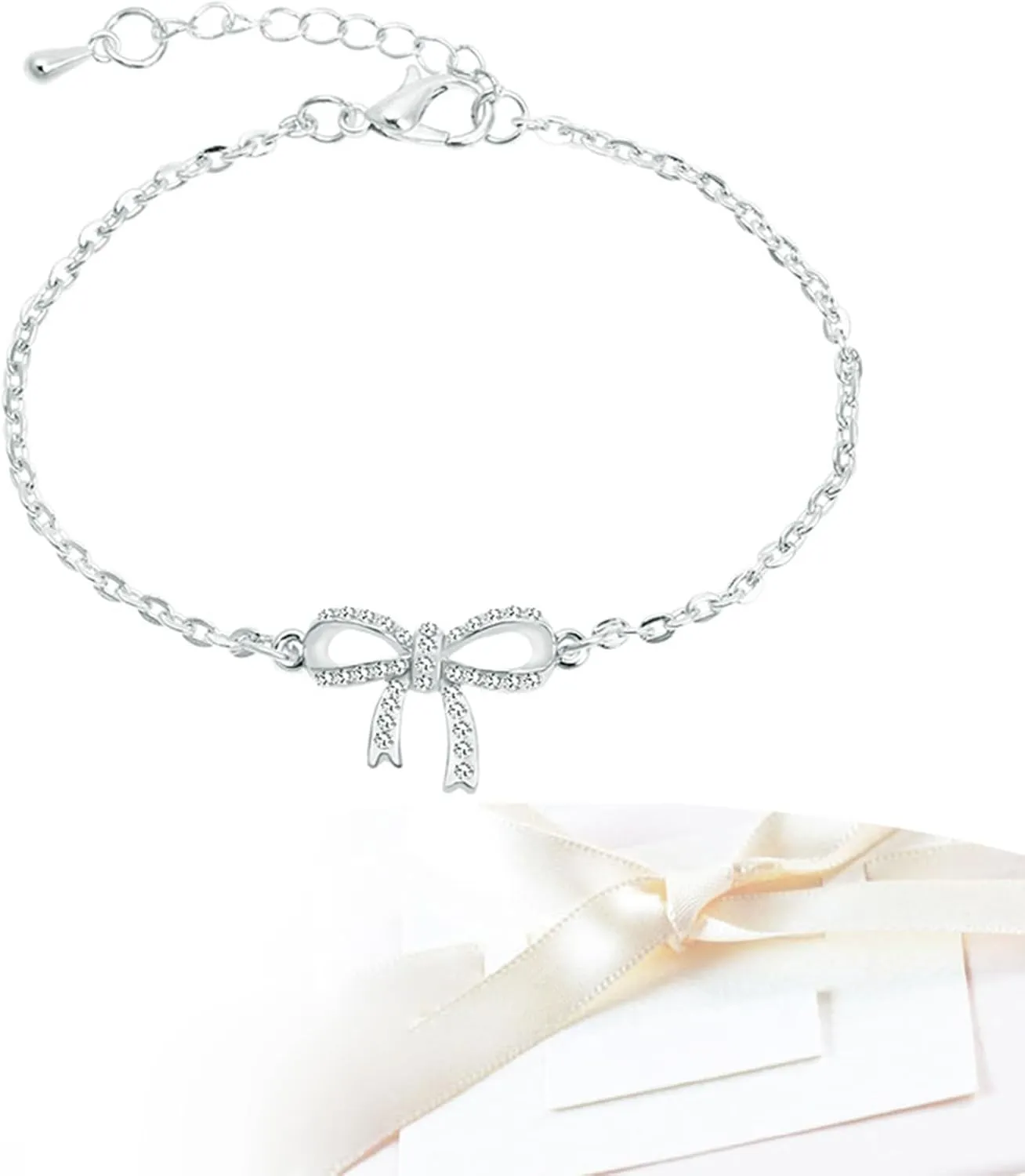 Silver Bracelet for Women Simple Adjustable Bangle Bracelets Dainty Gifts for Birthday Anniversary Christmas Thanksgiving Day