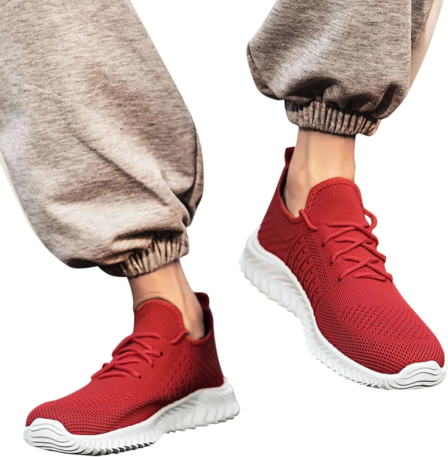 Soft Bottom Sport Color Up Lace Men Shoes Casual Solid Fashion Mesh Breathable Men's Shoes Sneaker