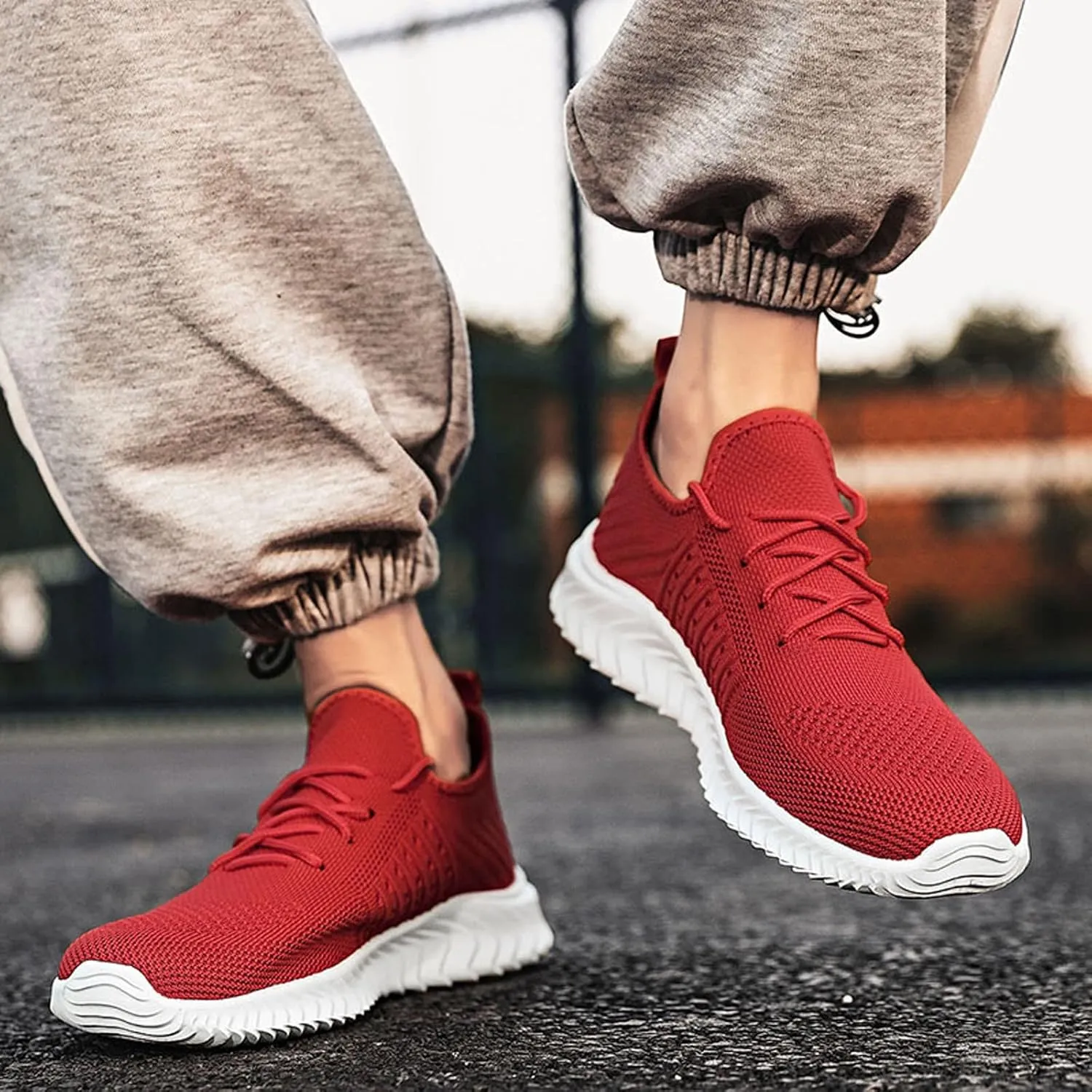 Soft Bottom Sport Color Up Lace Men Shoes Casual Solid Fashion Mesh Breathable Men's Shoes Sneaker