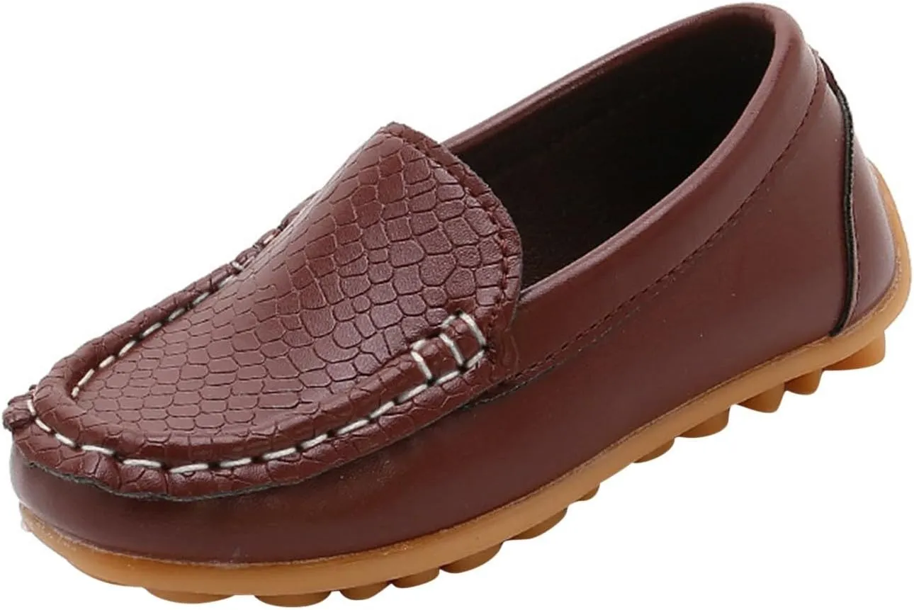 Sole Rubber Loafers Shoes for Kids Toddler Non Slip Leather Lightweight Ankle Sandals Casual Comfy Flat Sneakers