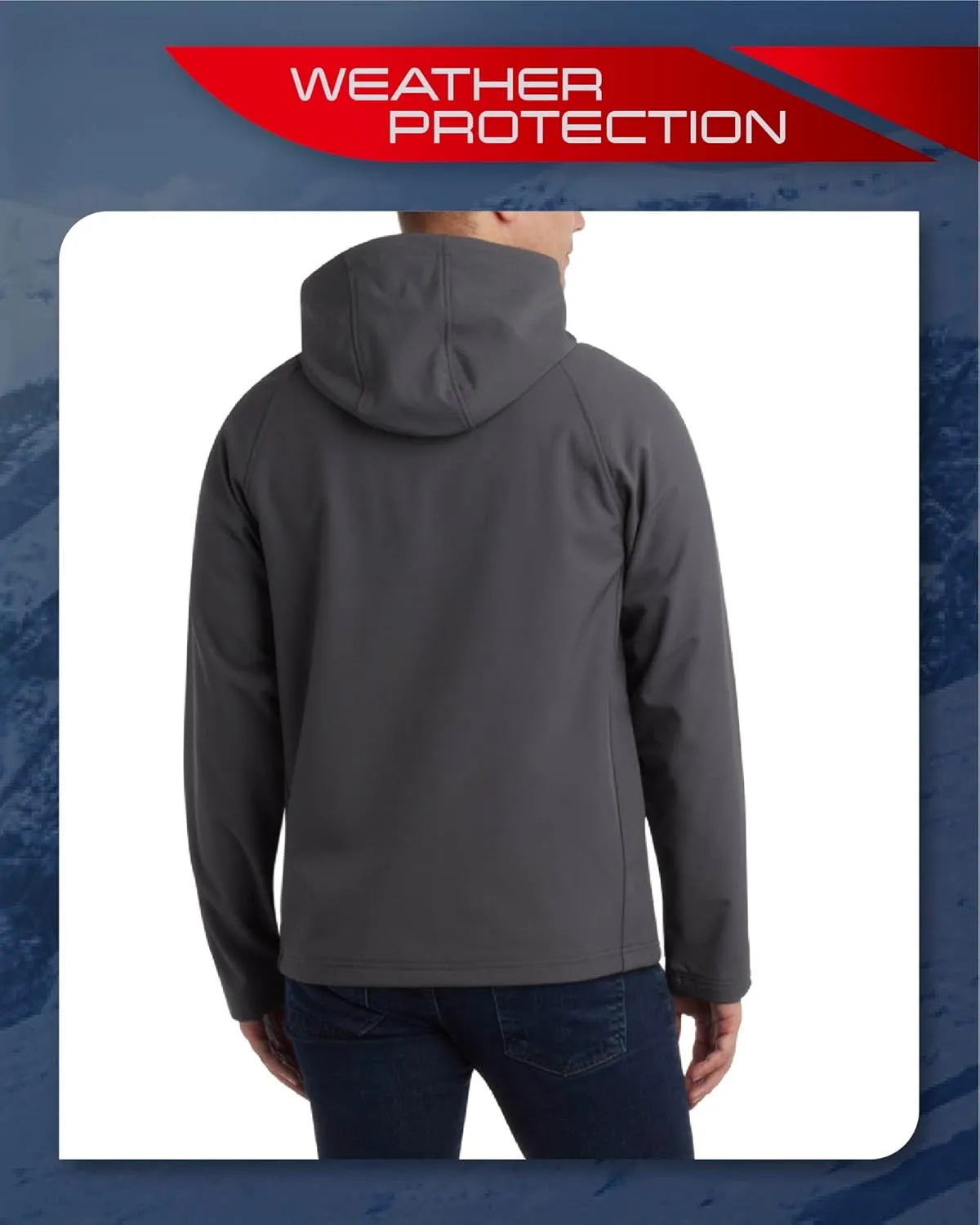 Spyder Men's Active Softshell Jacket - Polar Fleece-Lined Water Resistant Insulated Performance Hooded Jacket (Sizes: S-XL)