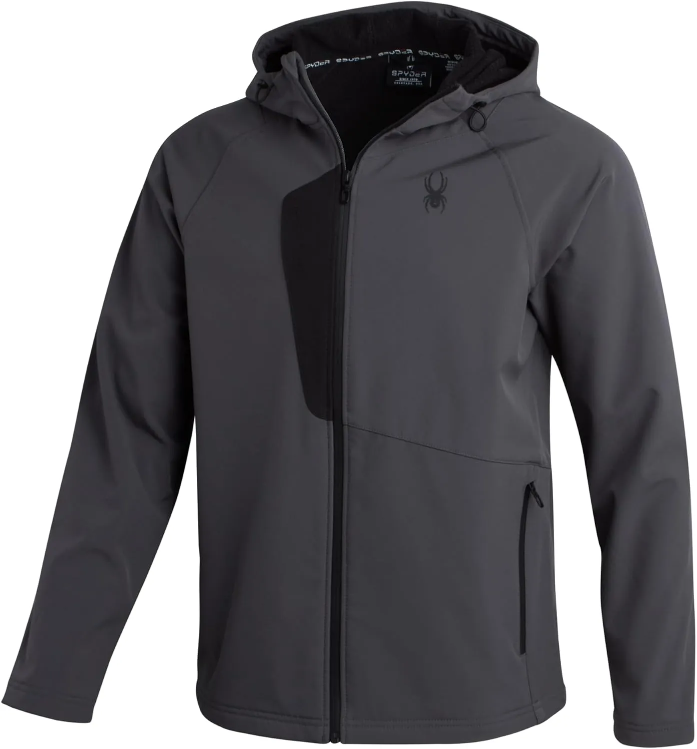 Spyder Men's Active Softshell Jacket - Polar Fleece-Lined Water Resistant Insulated Performance Hooded Jacket (Sizes: S-XL)