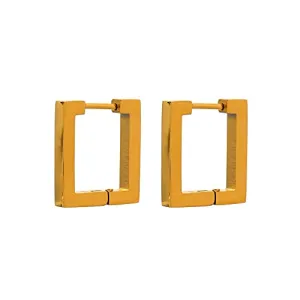 Square Hoop Earrings,Square Earrings,Hoop Earrings,Minimalist Earrings,Geometric Earrings,Gift for Her,Square Hoops,18K Gold (Square)