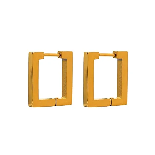 Square Hoop Earrings,Square Earrings,Hoop Earrings,Minimalist Earrings,Geometric Earrings,Gift for Her,Square Hoops,18K Gold (Square)