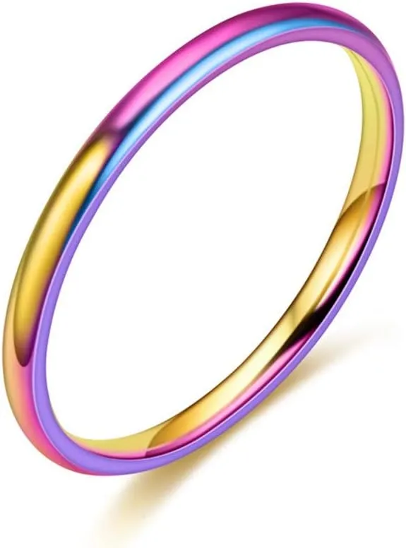 Stackable Band Knuckle Stacking Rings Set Dome Polished Surface Midi Ring Simple for Men Women Wedding Classic Jewelry