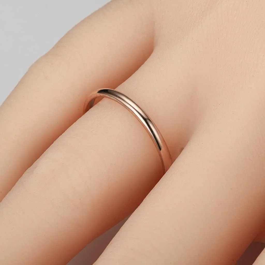 Stackable Band Knuckle Stacking Rings Set Dome Polished Surface Midi Ring Simple for Men Women Wedding Classic Jewelry