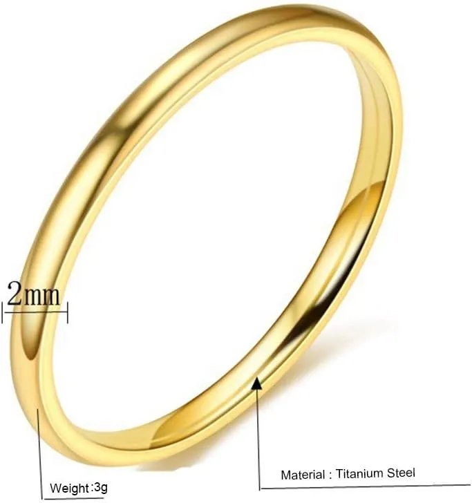 Stackable Band Knuckle Stacking Rings Set Dome Polished Surface Midi Ring Simple for Men Women Wedding Classic Jewelry