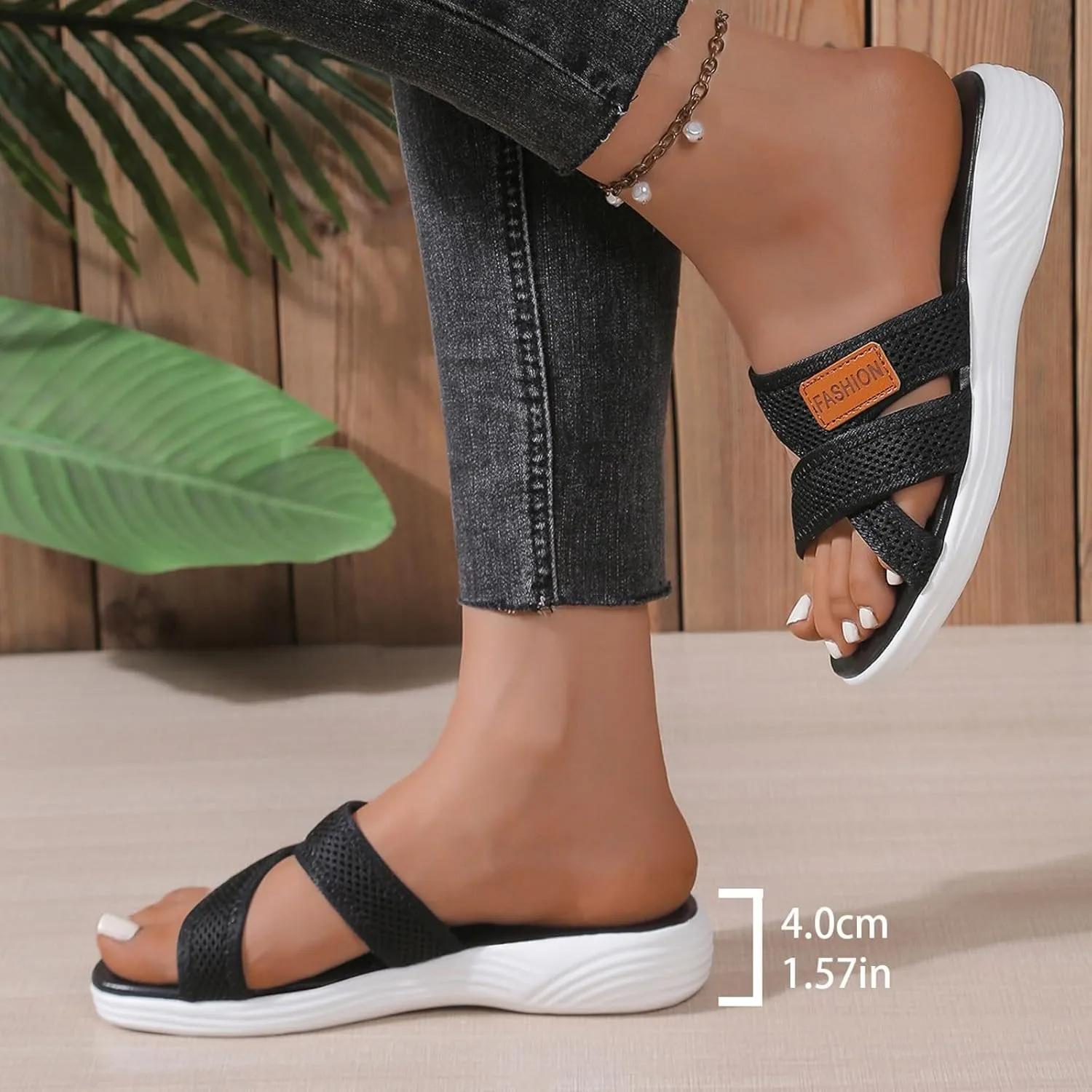 Summer Sandals For Women 2025,Women's Slide Sandals,Comfortable Trendy Beach Hollow Mesh Casual Orthopedic Comfy Low Heel Arch Support Dress Bohe Foot Supports Plantar Fasciitis Bunion Orthotic Shoes