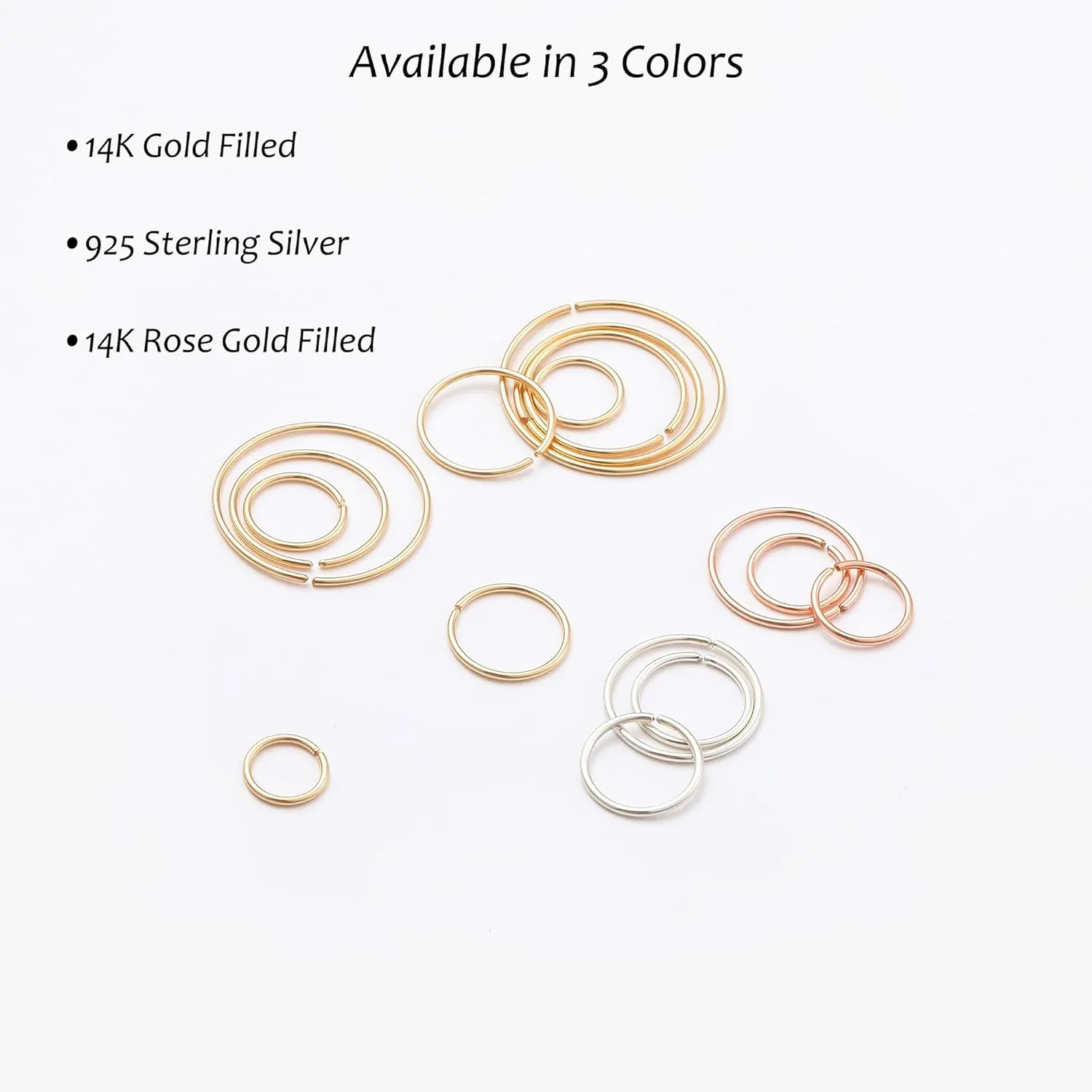 Super Tiny Small Hoop Earrings for Women/Men, Thin Piercing Hoop Ring for Tragus (1 Pair 5mm,22g,14K Gold Filled)