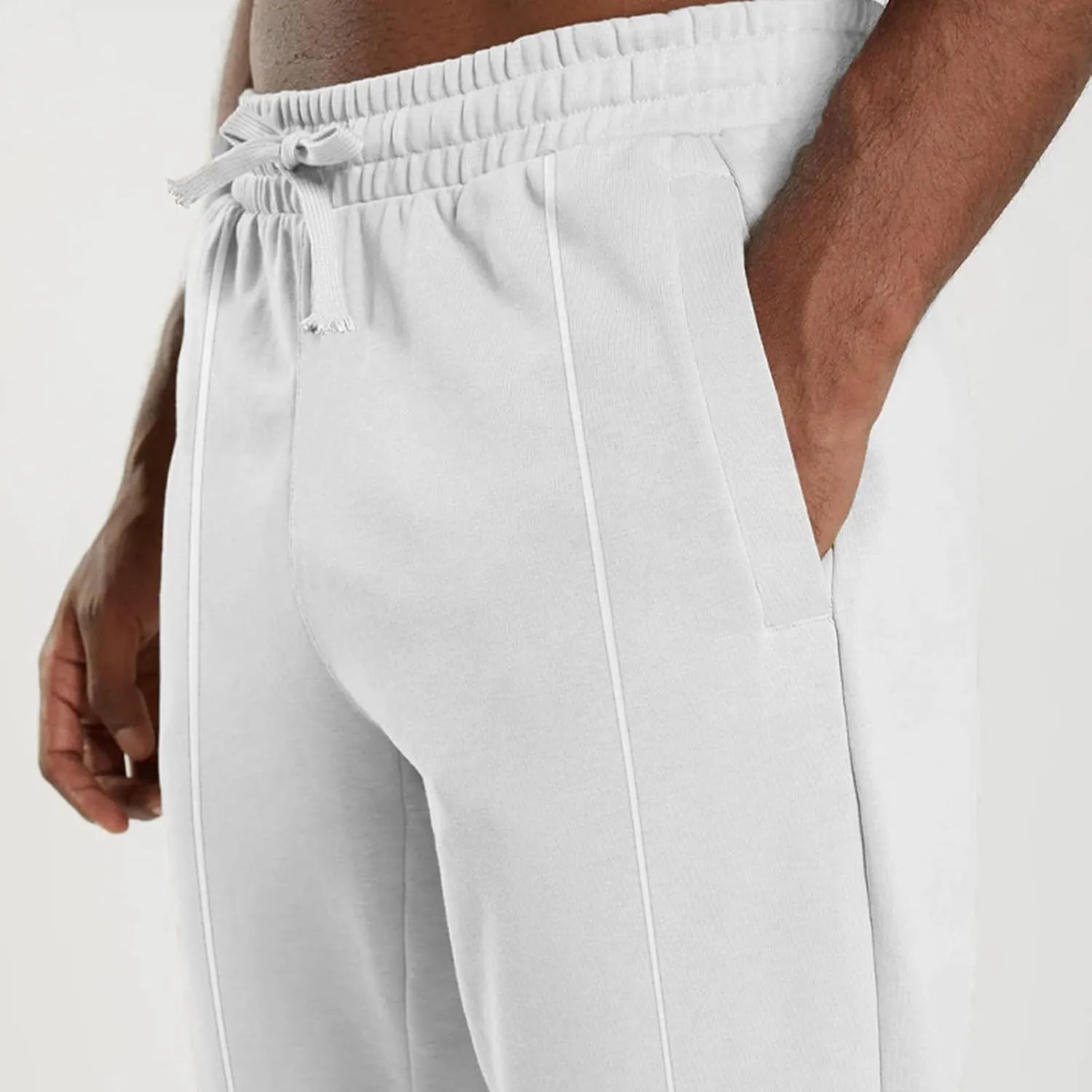 Sweatpants for Men Baggy Big and Tall Knitted Tapered Joggers Plus Size Lightweight Workout Jogging Athletic Trousers