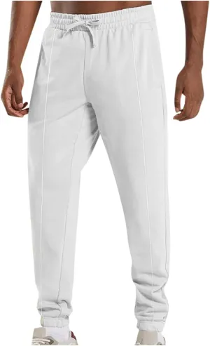 Sweatpants for Men Baggy Big and Tall Knitted Tapered Joggers Plus Size Lightweight Workout Jogging Athletic Trousers