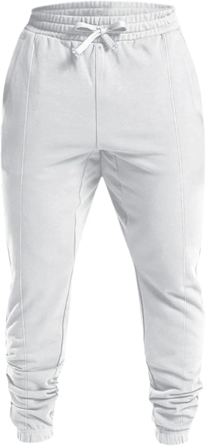 Sweatpants for Men Baggy Big and Tall Knitted Tapered Joggers Plus Size Lightweight Workout Jogging Athletic Trousers