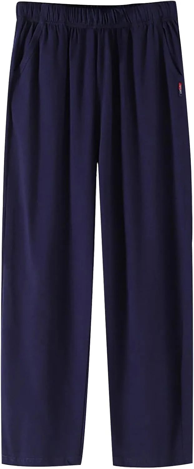 Sweatpants for Men Big and Tall Stretch Waisted Baggy Joggers Plus Size Drawstring Lightweigh Lounge Pants with Pockets