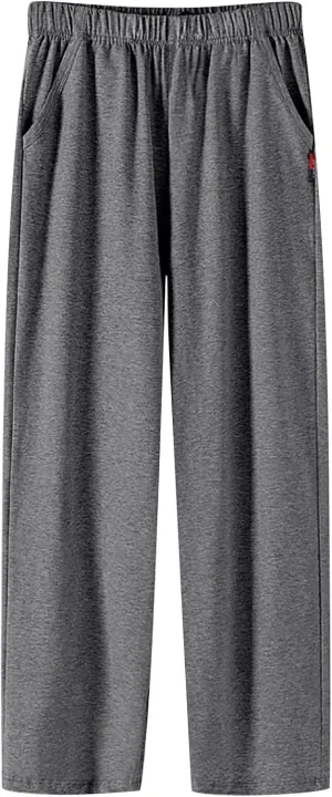 Sweatpants for Men Big and Tall Stretch Waisted Baggy Joggers Plus Size Drawstring Lightweigh Lounge Pants with Pockets