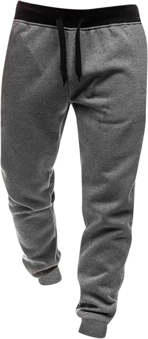 Tactical Pants for Men Elastic Waist Slim Fit Drawstring Sweatpants Casual Plus Size Workout Athletic Joggers with Pockets