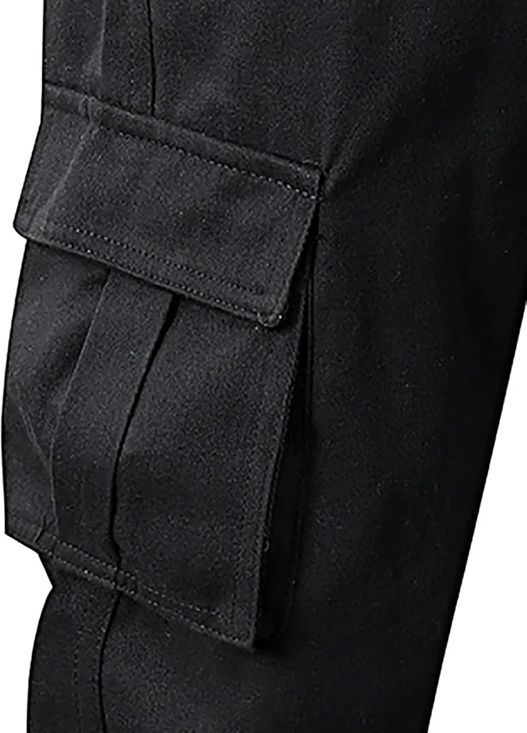 Tactical Pants for Men Relaxed Fit Elastic Waist Cotton Sweatpants Plus Size Straight Leg Outdoor Tapered Hiking Pants