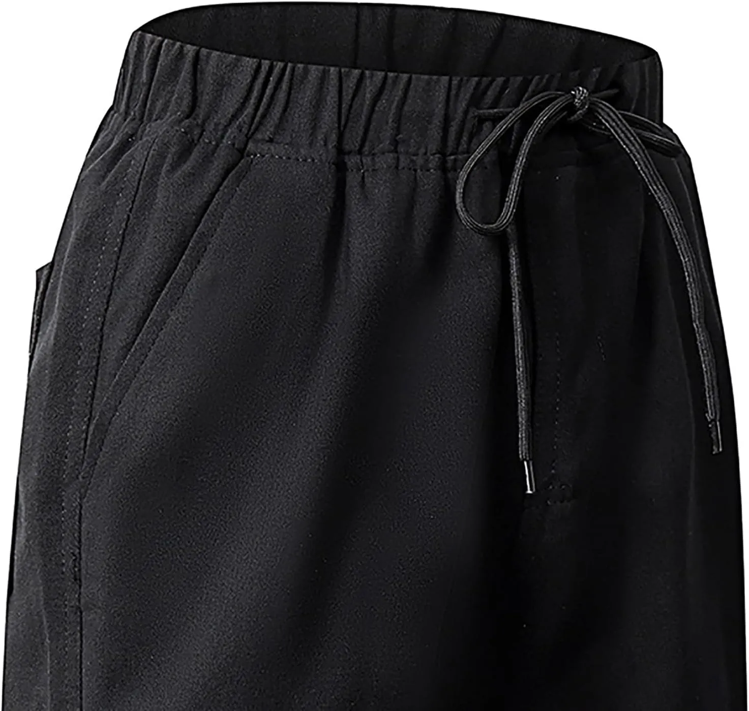 Tactical Pants for Men Relaxed Fit Elastic Waist Cotton Sweatpants Plus Size Straight Leg Outdoor Tapered Hiking Pants