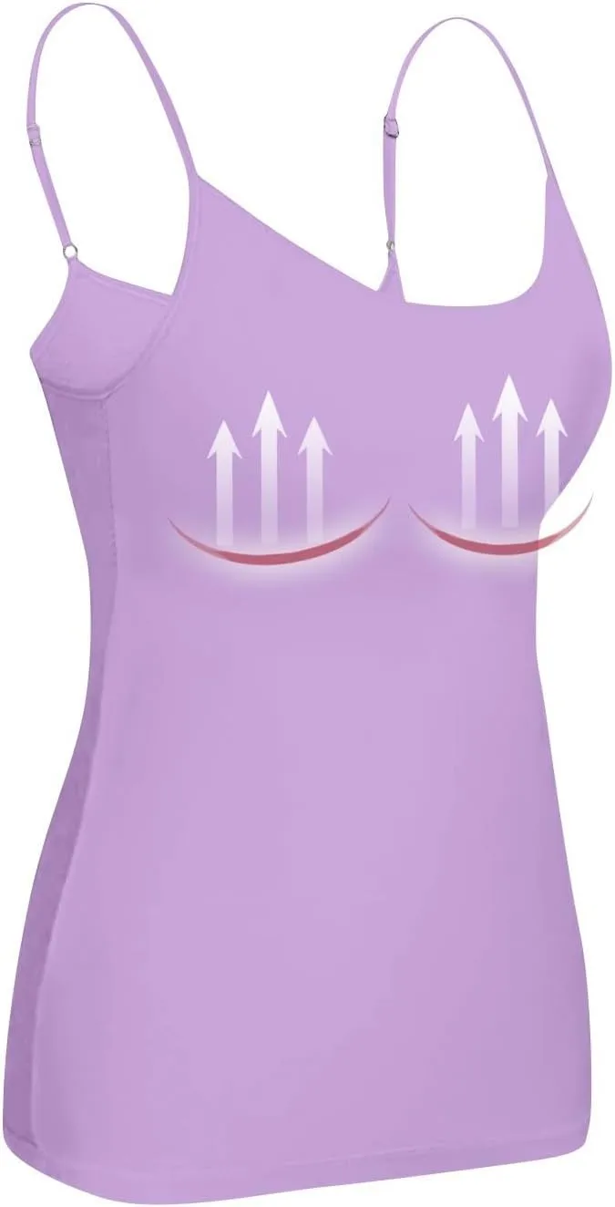 Tank Tops for Women 2025 Built in Bra Workout Yoga Gym Cami Square Neck Sleeveless Low Cut Corset Sexy Under Wear