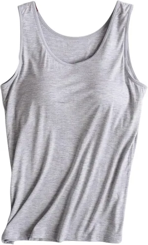 Tank Tops for Women with Built in Bras Loose Fit Sleeveless Stretchy Shirts Yoga Tank Tops Gym Clothes
