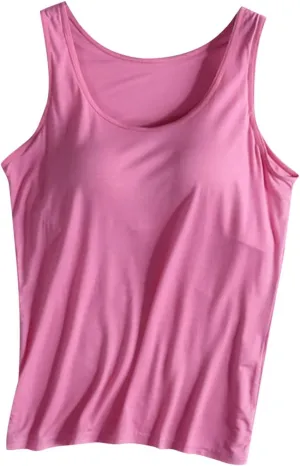 Tank Tops for Women with Built in Bras Loose Fit Sleeveless Stretchy Shirts Yoga Tank Tops Gym Clothes