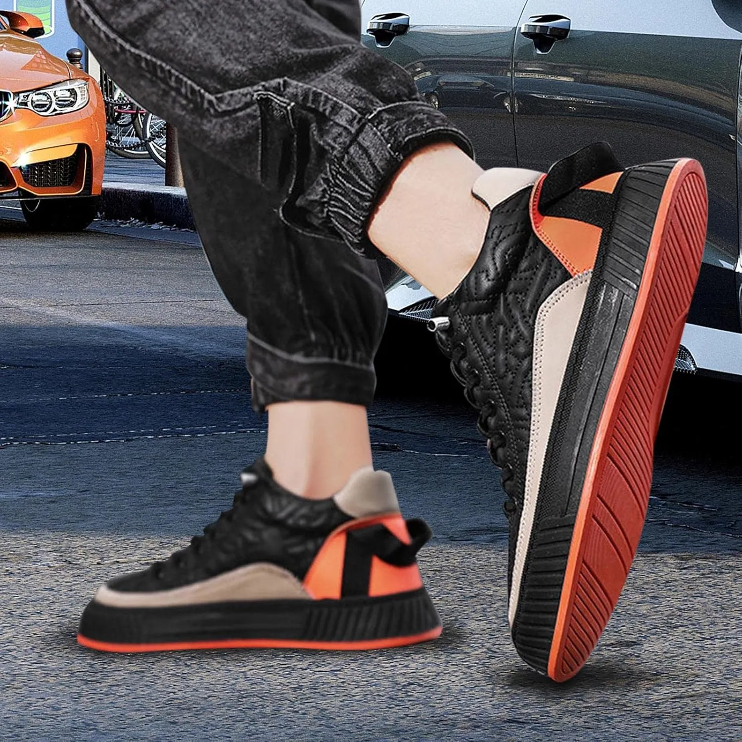 Teens Men's Sneakers Casual Shoes Running Shoes Soft Non Slip Footwear Breathable Dress Shoes for Camping Hiking Sports Leisure Trainers