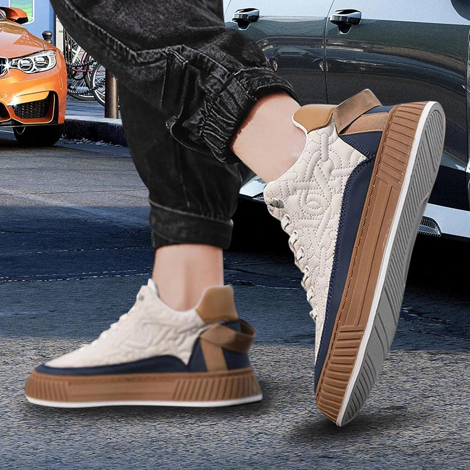 Teens Men's Sneakers Casual Shoes Running Shoes Soft Non Slip Footwear Breathable Dress Shoes for Camping Hiking Sports Leisure Trainers