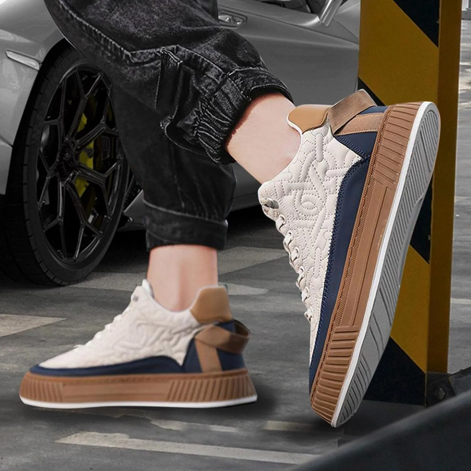 Teens Men's Sneakers Casual Shoes Running Shoes Soft Non Slip Footwear Breathable Dress Shoes for Camping Hiking Sports Leisure Trainers