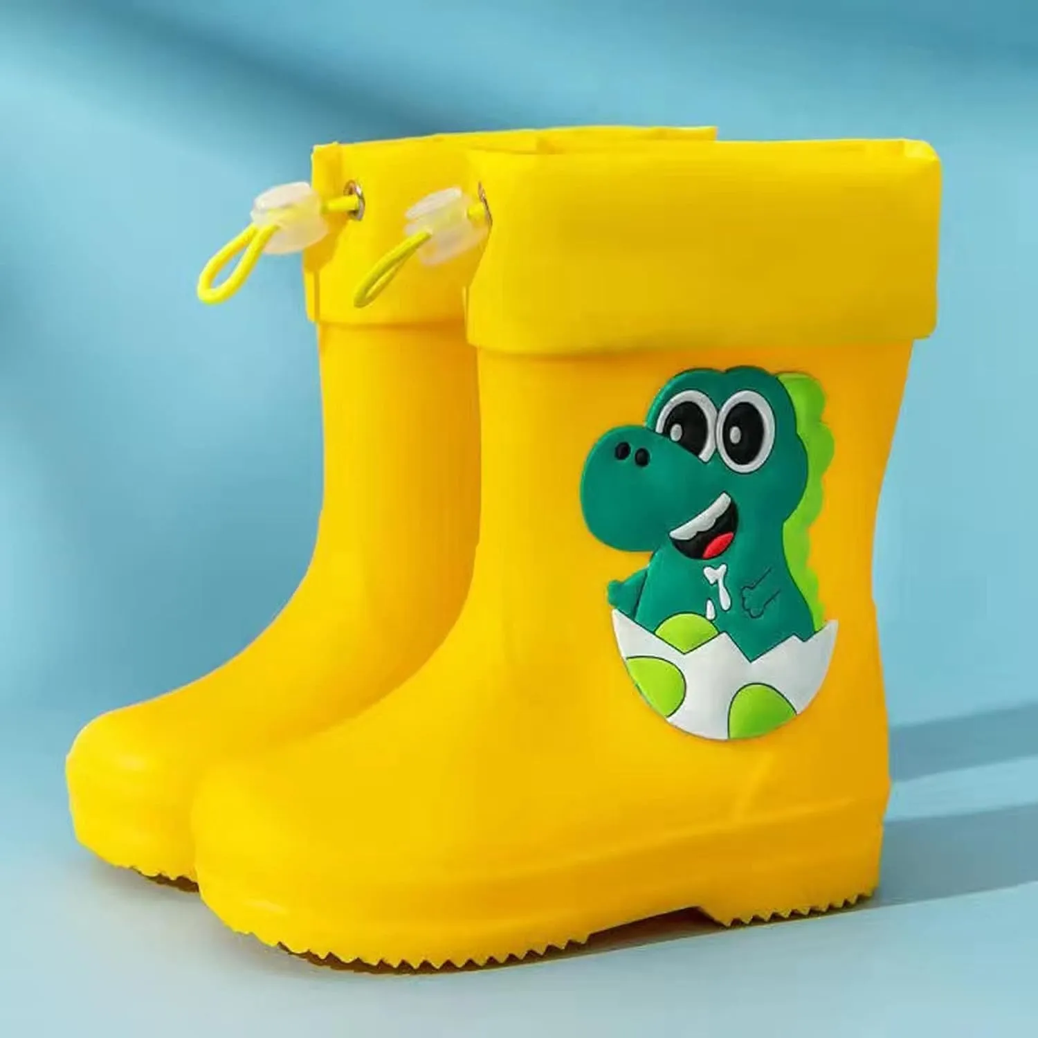 Toddler Dinosaur Rain Boots With Adjustable Buckle Baby Non Slip Rainboots Kids Waterproof Rain Boot For Girls Big Kid