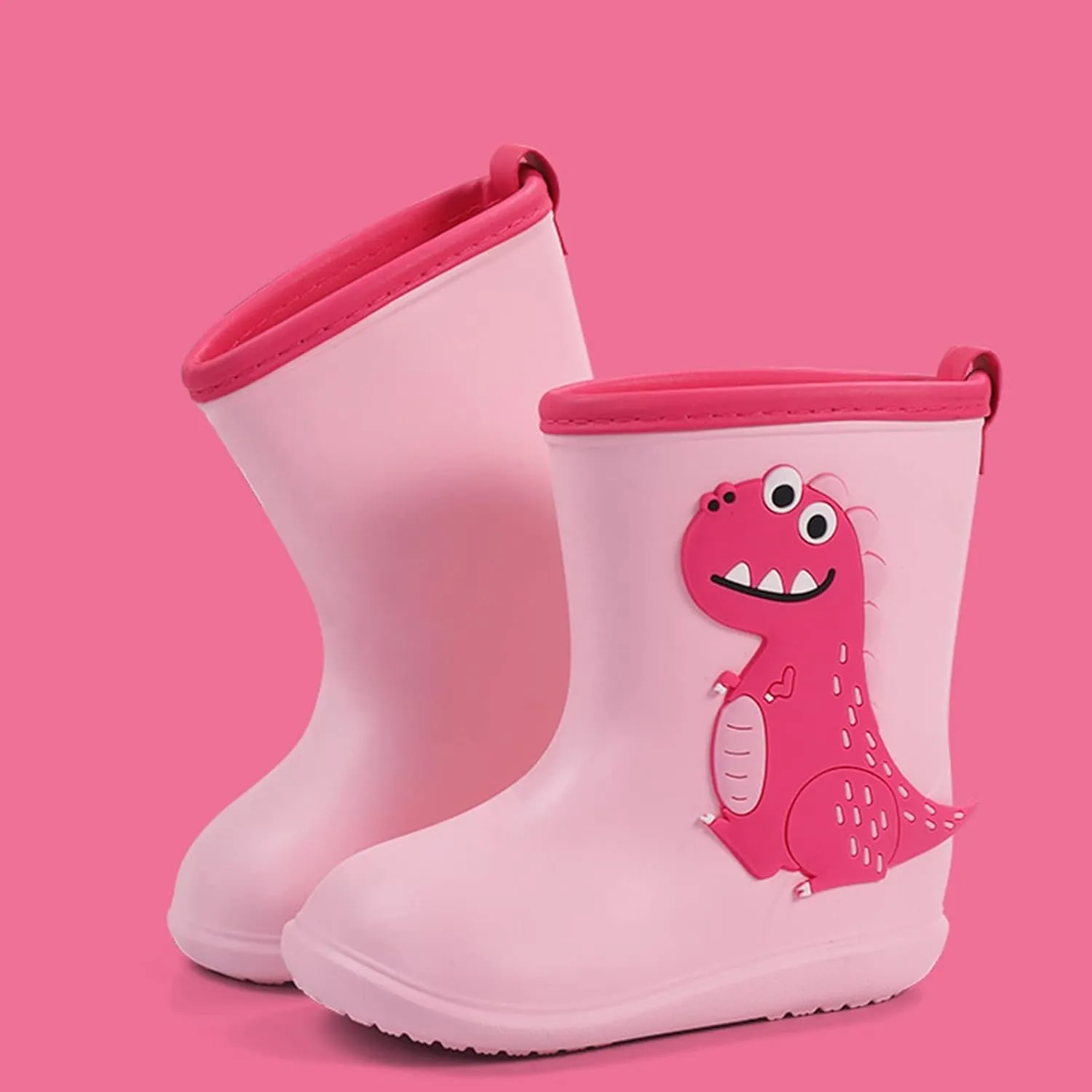 Toddler Rain Boots Kids Baby Cartoo Rubber Waterproo Rain Non-Slip Shoes Rain Boots Unisex-Child Outdoor Rain Boots