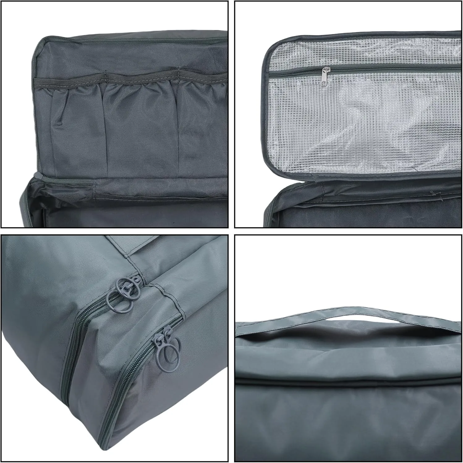 Travel Underwear Organizer Bag Lightweight Double Layer Large Capacity Pack Cube Lingerie Socks Cosmetic Bag,Grey 8#