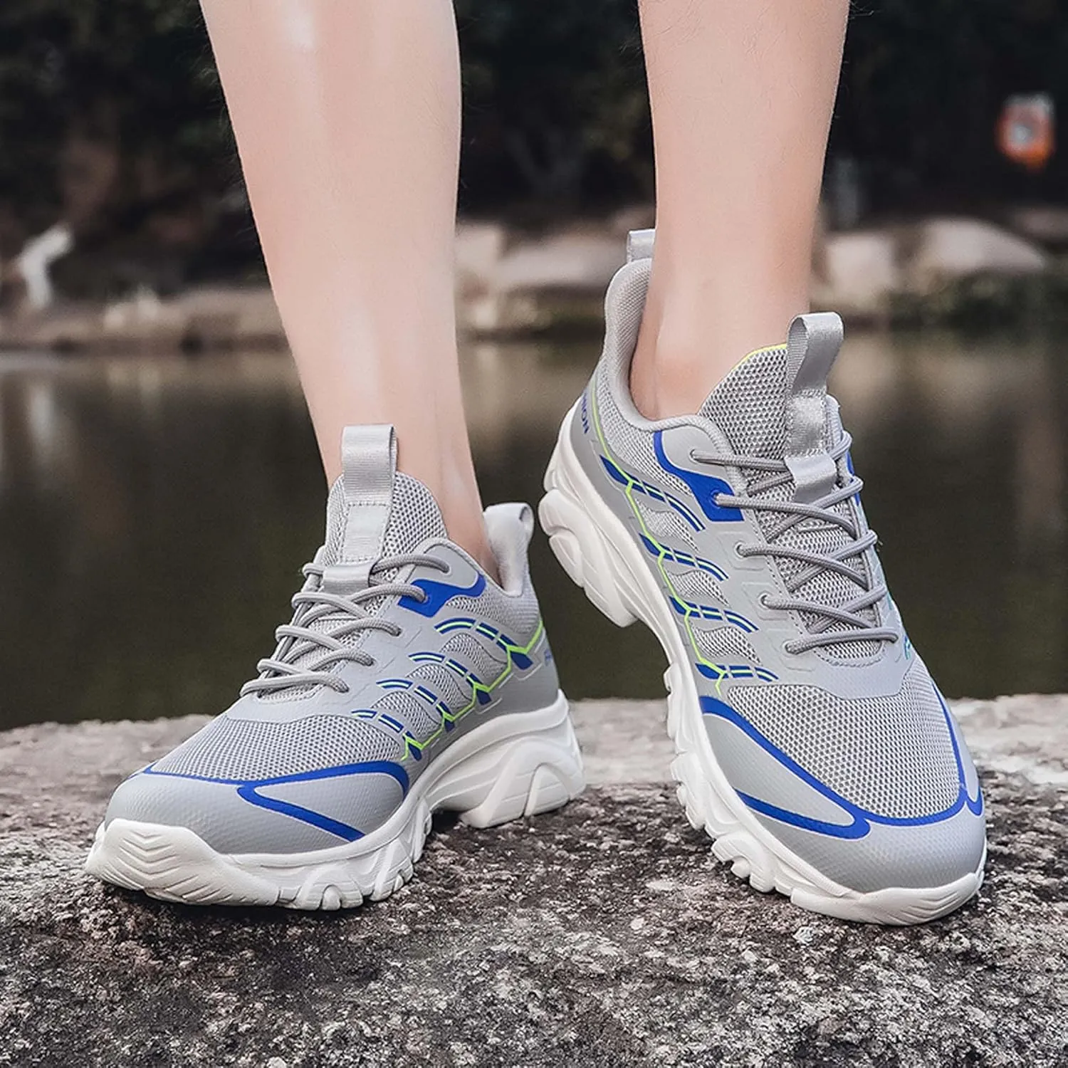 Unisex Mid Top Mountaineering Shoes Men's Shoes Women's Shoes Damping Stable Hiking Shoes Non Slip Wear-Resistant Climbing Shoes