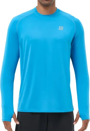 UUMIAER Mens Long Sleeve Shirts UPF 50  Rash Guard Shirts Sun Protection Shirts for Running Hiking Athletic