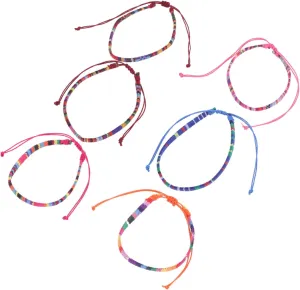 VALICLUD Fashionable Women's Anklets 6pcs Braided Anklet Set Comfortable Woven Bracelet
