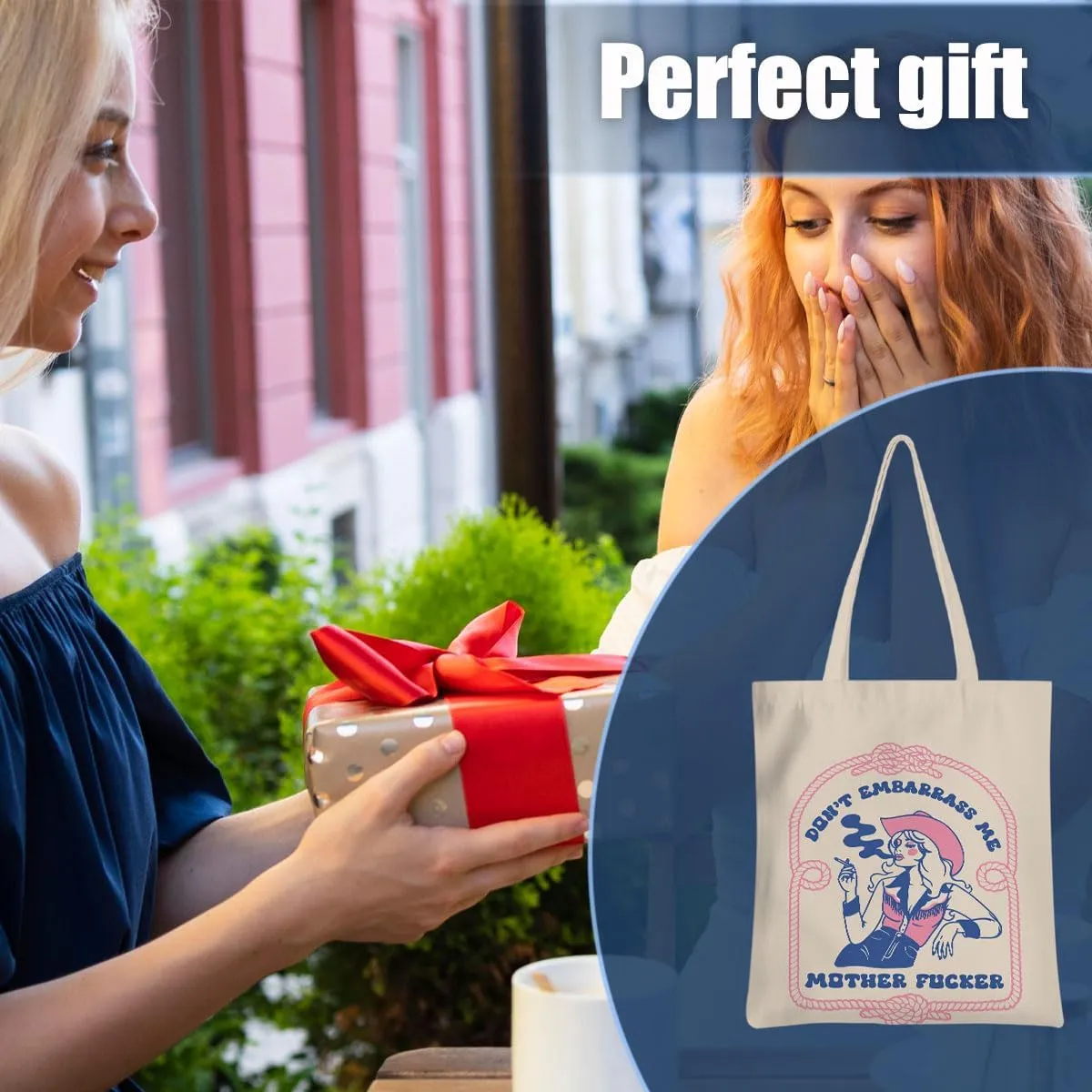 Vintage Western Tote Bag Country Stuff Western Stuff Reusable Grocery Bags Beach Bag, Western Gifts for Women