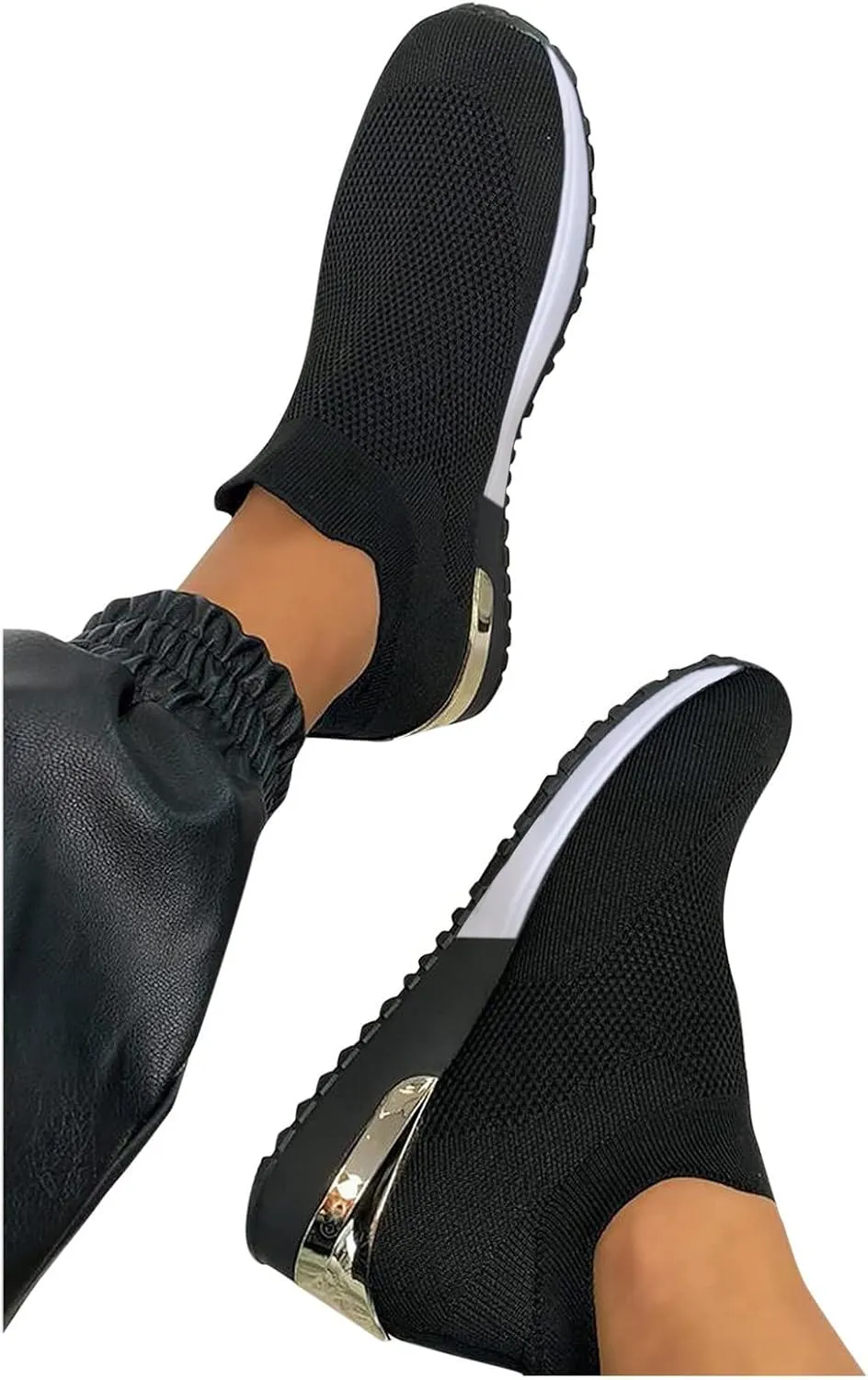 Walking Shoes Women Trendy Sneakers for Women 2023 Black Comfortable Casual Shoes for Women Size 5.5 White Fashion Sneakers Women Arch Support Women's Wide Width Slip Resistant Athletic Work Shoes