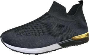 Walking Shoes Women Trendy Sneakers for Women 2023 Black Comfortable Casual Shoes for Women Size 5.5 White Fashion Sneakers Women Arch Support Women's Wide Width Slip Resistant Athletic Work Shoes