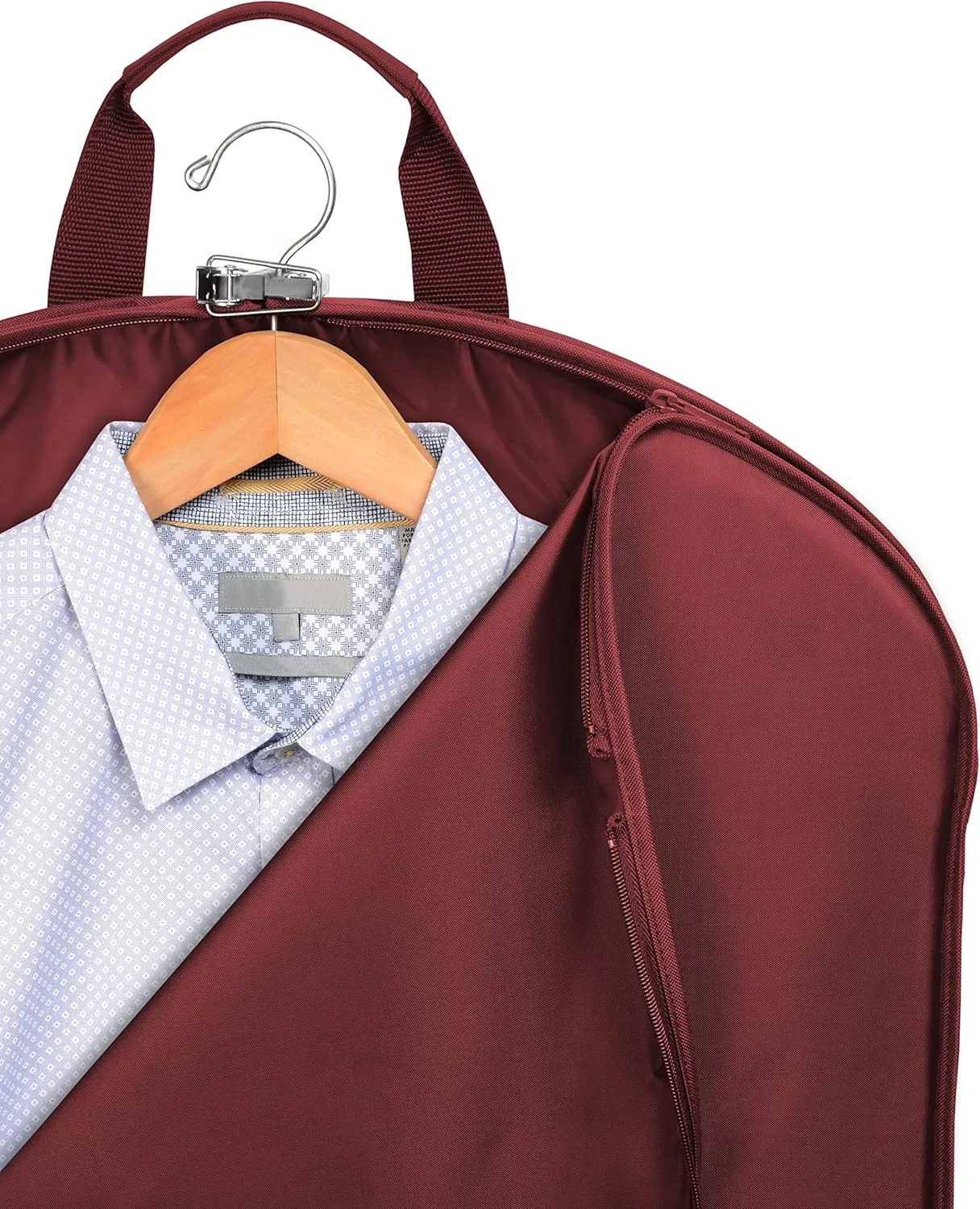 WallyBags Deluxe Extra Capacity Travel Garment Bag with Two Accessory, Merlot, 45-inch