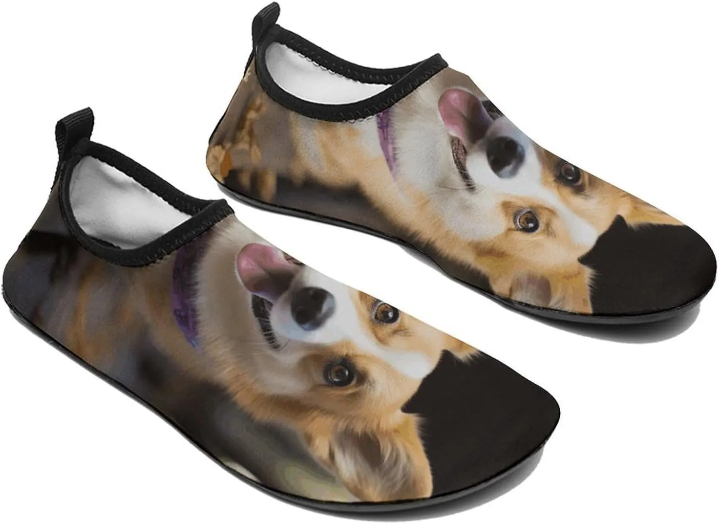 Water Shoes for Women Men Swim Beach Shoes Quick Dry Barefoot Aqua Shoes Dog Corgi Sport Shoes Hiking Shoes