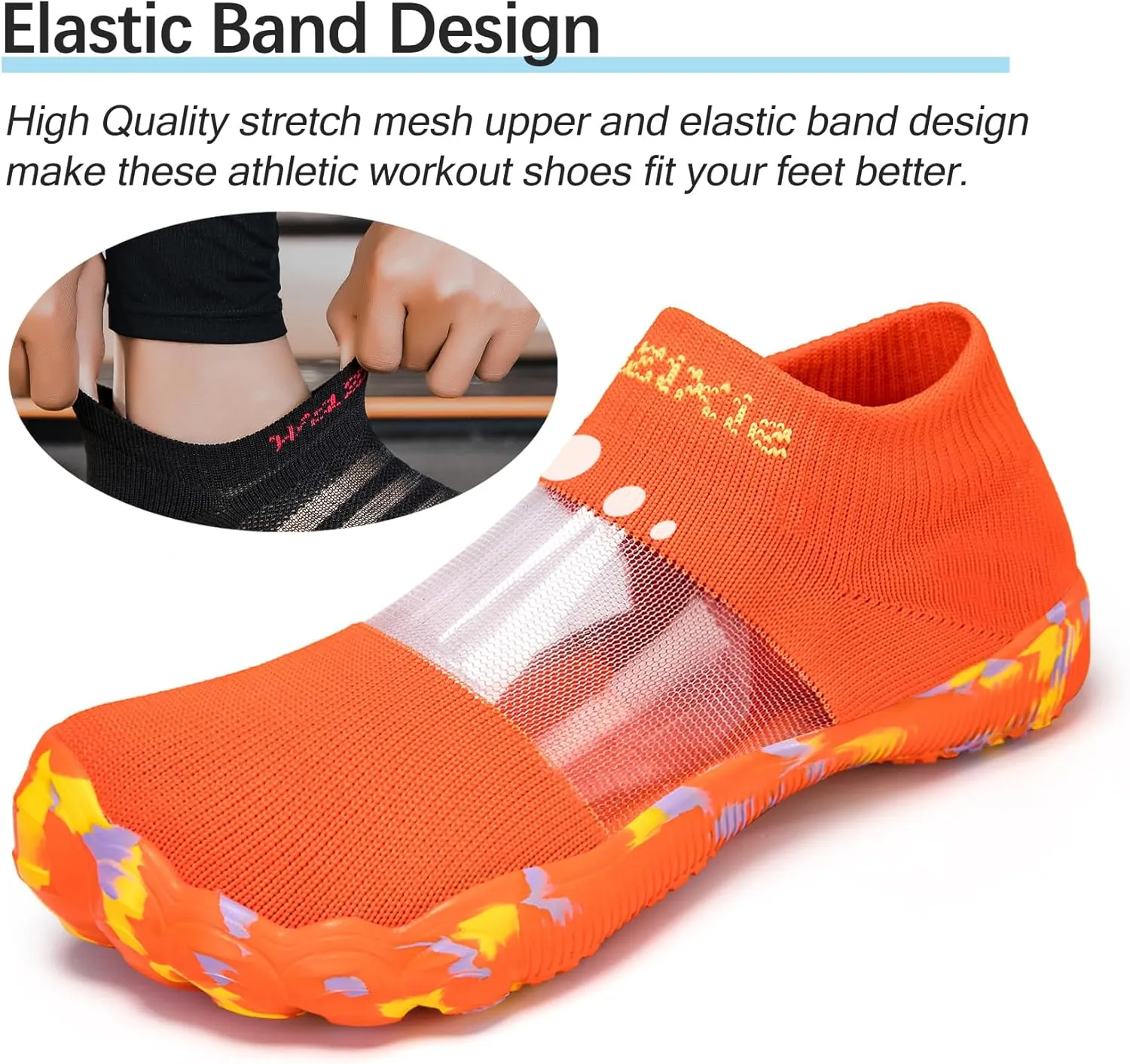 Water Shoes Women Barefoot Athletic Workout Gym Footwear Beach Swim Sneakers Quick Drying Boat Aqua Shoes for Water Sport Diving Sailing Travel Fishing
