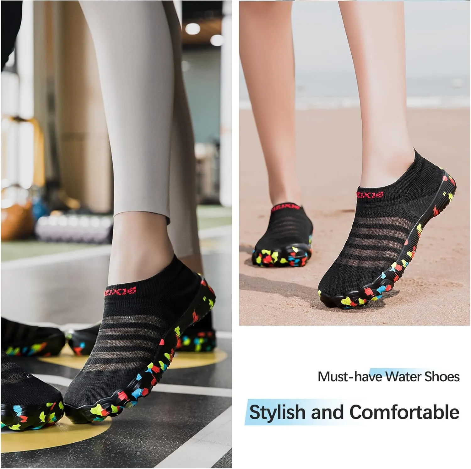 Water Shoes Women Barefoot Athletic Workout Gym Footwear Beach Swim Sneakers Quick Drying Boat Aqua Shoes for Water Sport Diving Sailing Travel Fishing