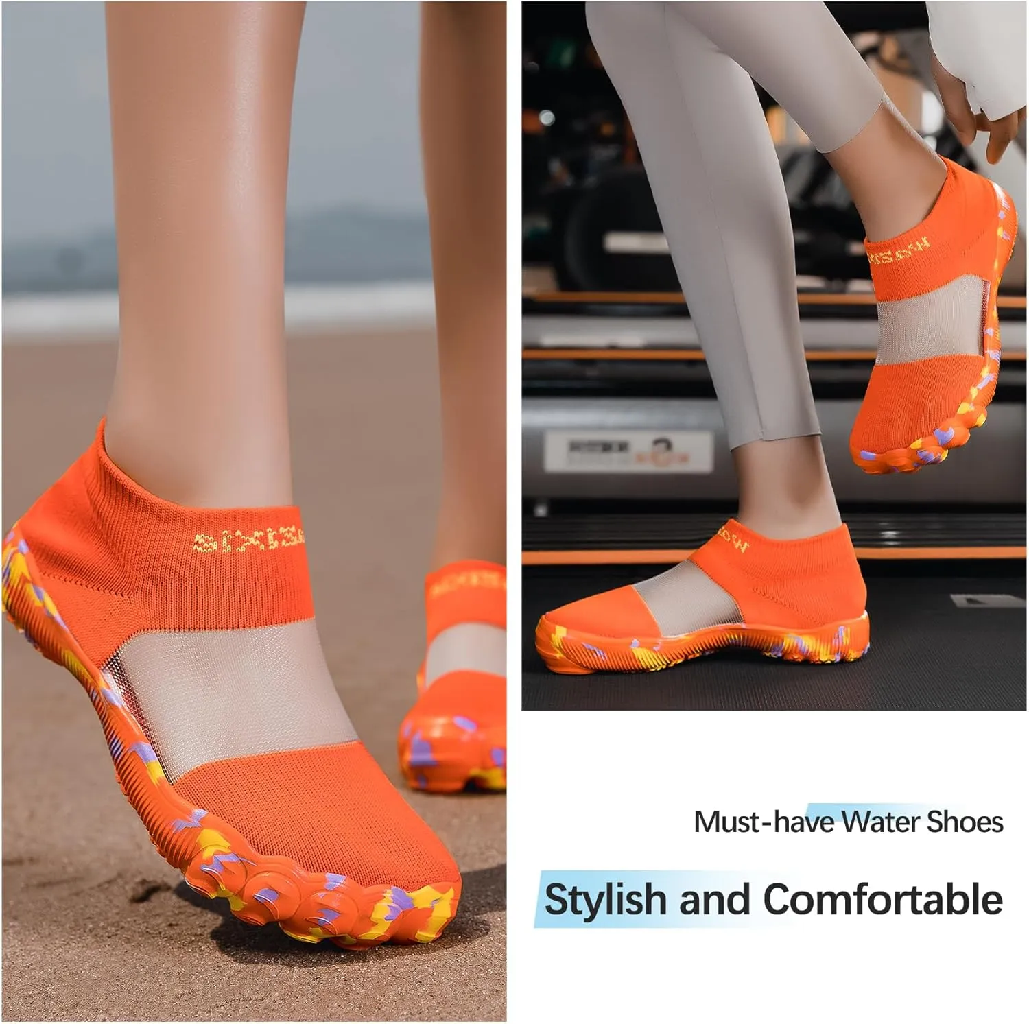 Water Shoes Women Barefoot Athletic Workout Gym Footwear Beach Swim Sneakers Quick Drying Boat Aqua Shoes for Water Sport Diving Sailing Travel Fishing