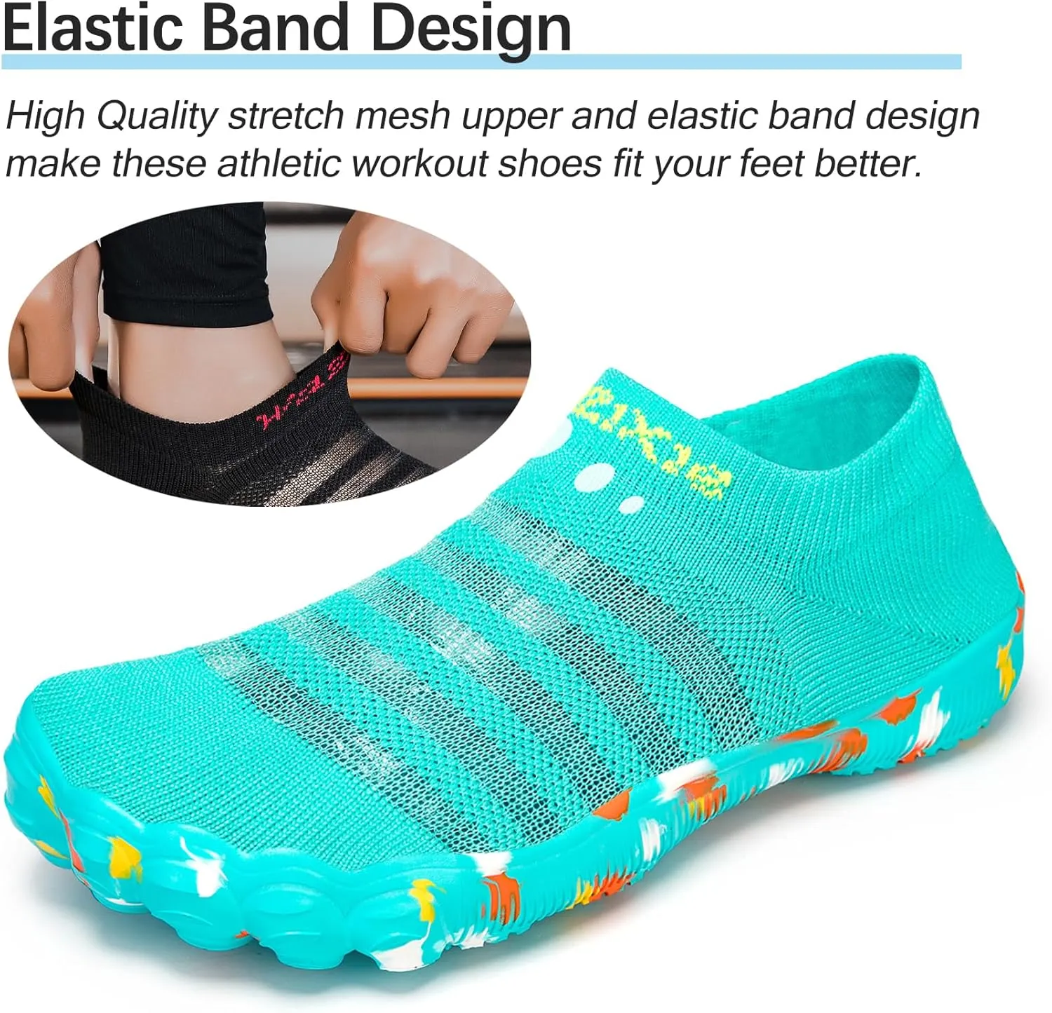 Water Shoes Women Barefoot Athletic Workout Gym Footwear Beach Swim Sneakers Quick Drying Boat Aqua Shoes for Water Sport Diving Sailing Travel Fishing