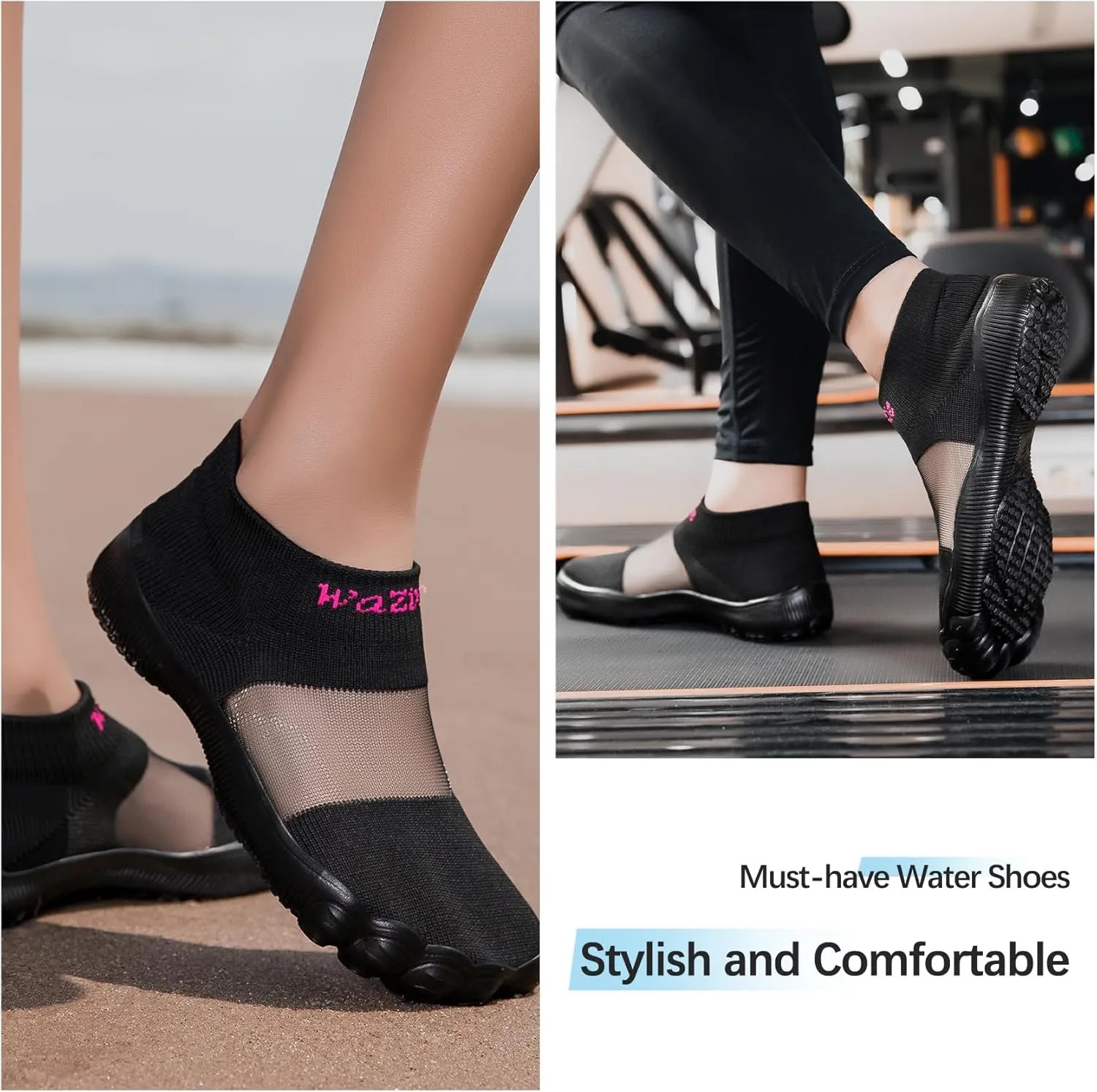 Water Shoes Women Barefoot Athletic Workout Gym Footwear Beach Swim Sneakers Quick Drying Boat Aqua Shoes for Water Sport Diving Sailing Travel Fishing