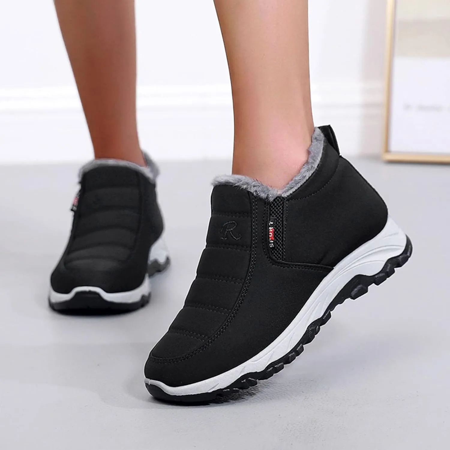 Waterproof Winter Boots Women Wide Women's Waterproof Winter Snow Boots for Outdoor Women's Boots Winter Leather Ladies Waterproof Winter Boots Waterproof Womens Boots Wide
