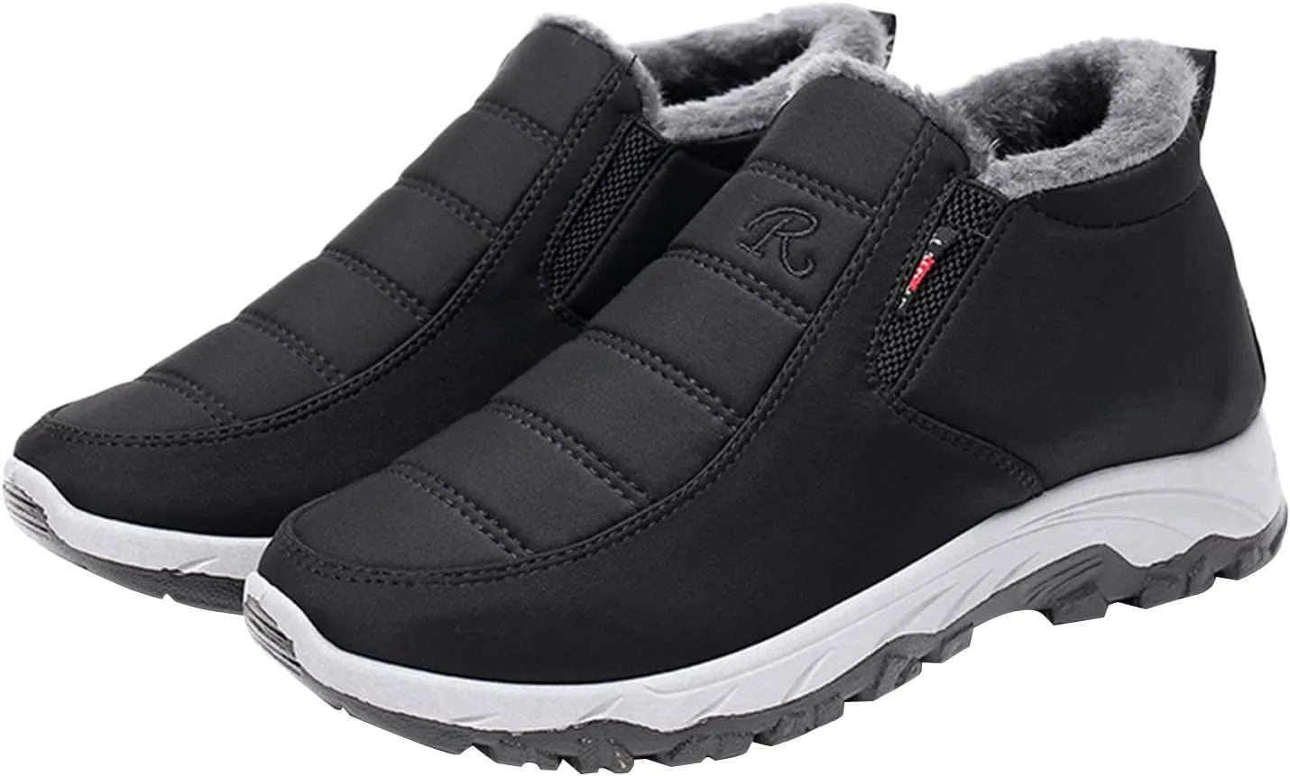 Waterproof Winter Boots Women Wide Women's Waterproof Winter Snow Boots for Outdoor Women's Boots Winter Leather Ladies Waterproof Winter Boots Waterproof Womens Boots Wide